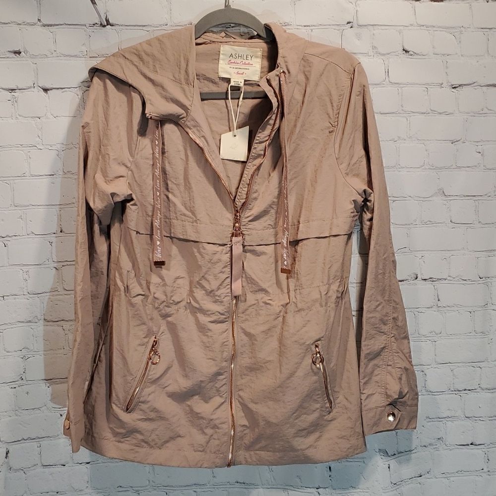 Ashley Sunrise Collection mauve and rose gold track jacket NWT